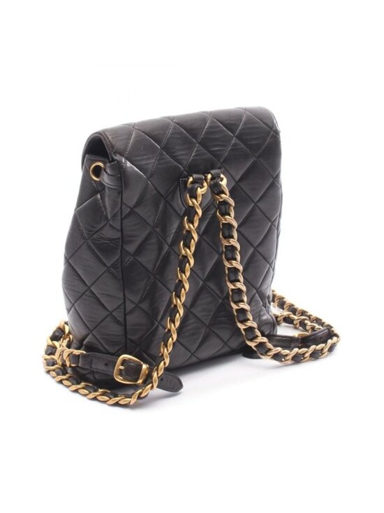 Chanel Rucksack Sac Backpack Quilted Black Lambskin main image 9